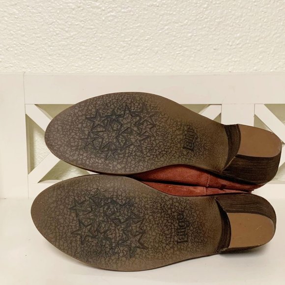 Anthropologie Latigo Dosha Suede Booties in Rust Size 7.5 - Picture 9 of 10